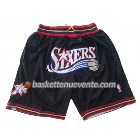 Homme Basket Philadelphia 76ers Shorts à poche Noir Swingman